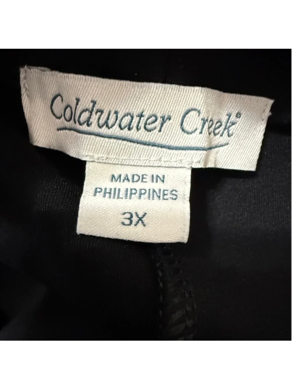 Coldwater Creek‎ Black Pull On Straight Leg Pants Women’s 3X Stretch